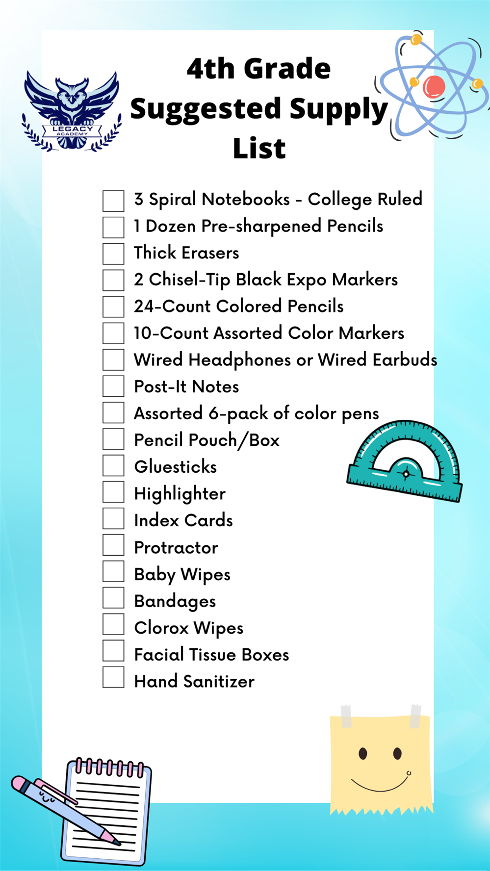 Student Supply List